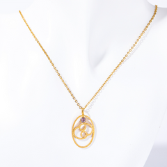 Stainless Steel Zodiac Rune Pendant Necklace