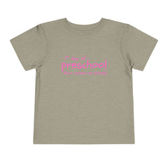 Copy of Preschool First Day Toddler Tee — "1st day of preschool, Mum misses me already!" - pink