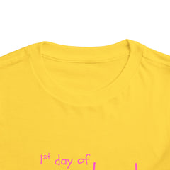 Copy of Preschool First Day Toddler Tee — "1st day of preschool, Mum misses me already!" - pink