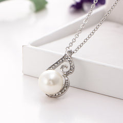 New Pearl Pendant Necklace and Earring Set for Brides