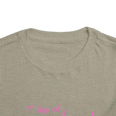 Copy of Preschool First Day Toddler Tee — "1st day of preschool, Mum misses me already!" - pink
