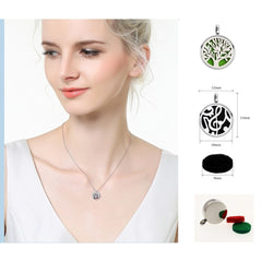 12MM Stainless Steel Aromatherapy Pendant Necklace