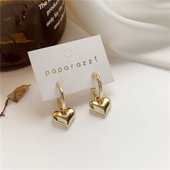 Vintage Heart Stud Earrings for Women