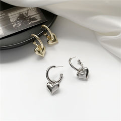 Vintage Heart Stud Earrings for Women