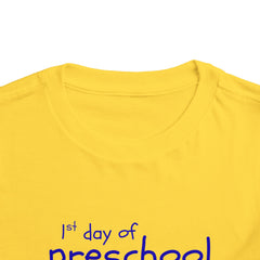 Preschool First Day Toddler Tee — "1st day of preschool, Mum misses me already!"