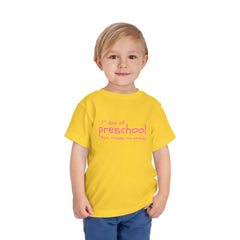 Copy of Preschool First Day Toddler Tee — "1st day of preschool, Mum misses me already!" - pink