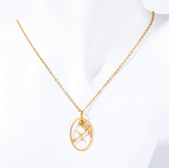 Stainless Steel Zodiac Rune Pendant Necklace