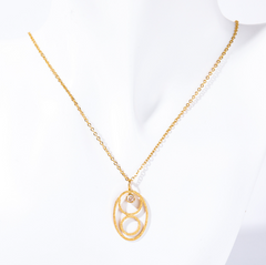 Stainless Steel Zodiac Rune Pendant Necklace