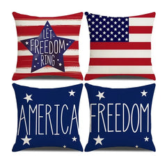 4th of July Patriotic Throw Pillow Case Design