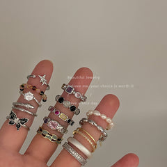 Colorful Zircon Ring Collection