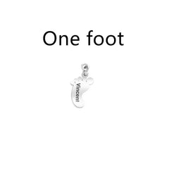 Personalized Baby Feet Stainless Steel Pendant Necklace
