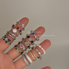 Colorful Zircon Ring Collection