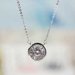 Celestial Spark Zircon Circle Choker Necklace
