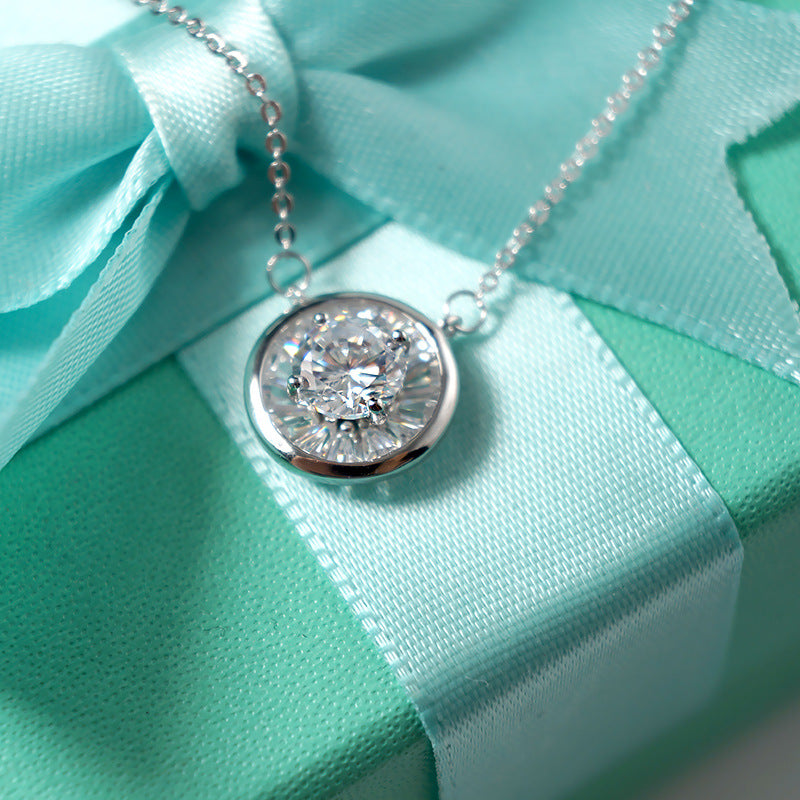 Celestial Spark Zircon Circle Choker Necklace