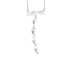 Personalized Baby Feet Stainless Steel Pendant Necklace
