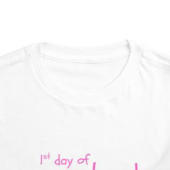Copy of Preschool First Day Toddler Tee — "1st day of preschool, Mum misses me already!" - pink