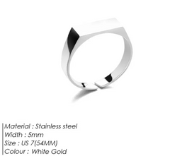 Titan Edge Stainless Steel Men’s Ring