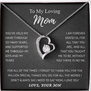 Elegant Heart Pendant Necklace Gift Set