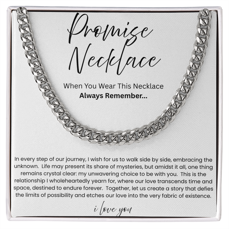 To My Boyfriend – Our Love Story Promise Necklace