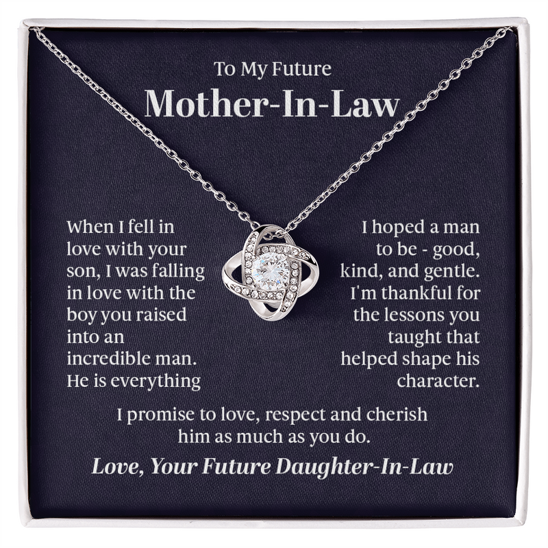 To My Future Mother In-Law - Love Knot Necklace