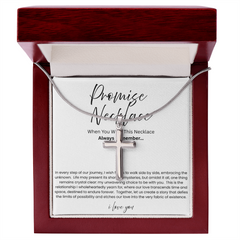 To My Boyfriend - Promise Artisian Cross Snake Chain Necklace