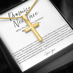 To My Boyfriend - Promise Artisian Cross Snake Chain Necklace