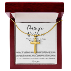 To My Boyfriend - Promise Artisian Cross Snake Chain Necklace