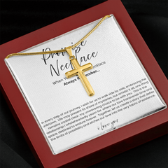 To My Boyfriend - Promise Artisian Cross Snake Chain Necklace