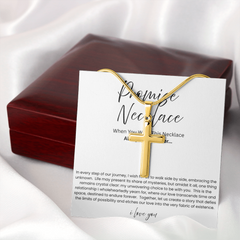 To My Boyfriend - Promise Artisian Cross Snake Chain Necklace
