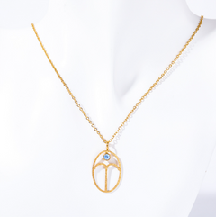 Stainless Steel Zodiac Rune Pendant Necklace